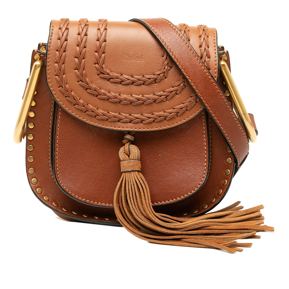 Pre-Loved Chloé Small Leather Braided Hudson Crossbody